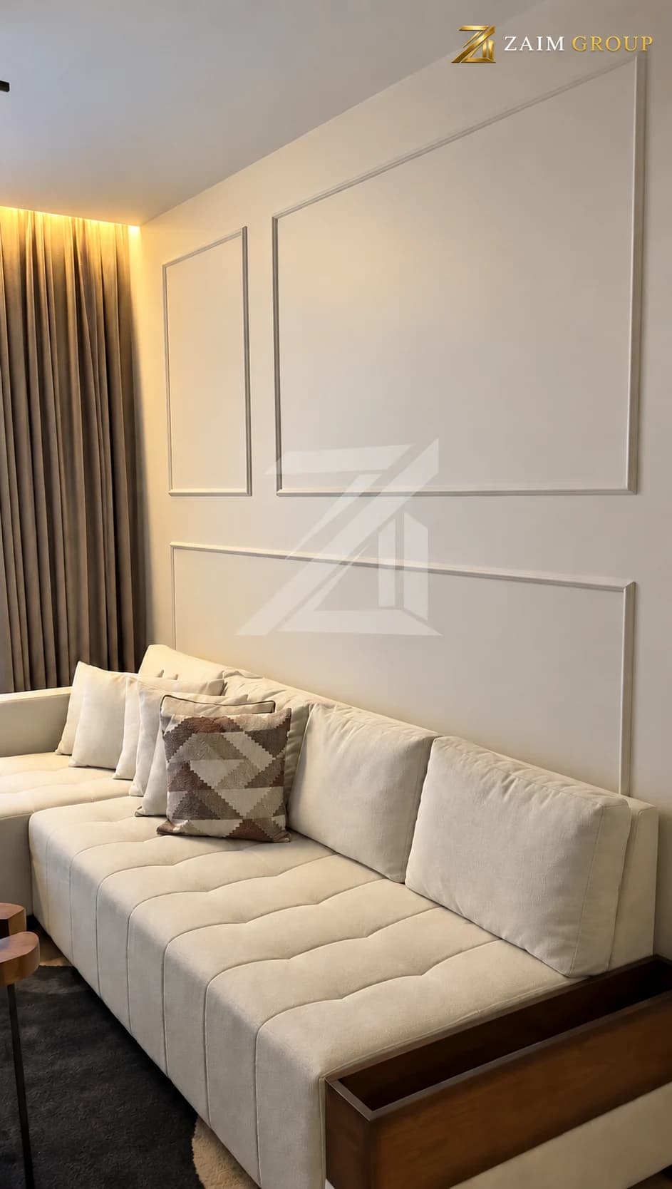جزئیات مبل و قاب‌بندی دیوار — ZAIM GROUP